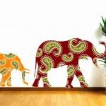 Mummy And Baby Elephant Wa..