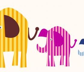 Cute Elephant Wall decals for Children