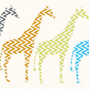 Giraffe Decal Set in zigzag pattern